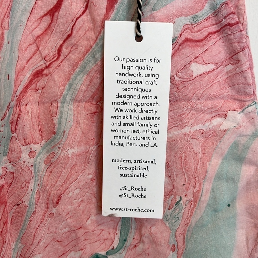 St. Roche Organic Cotton Bird Shorts In Pink Marble Nwt Sz Large — image 3 of 8